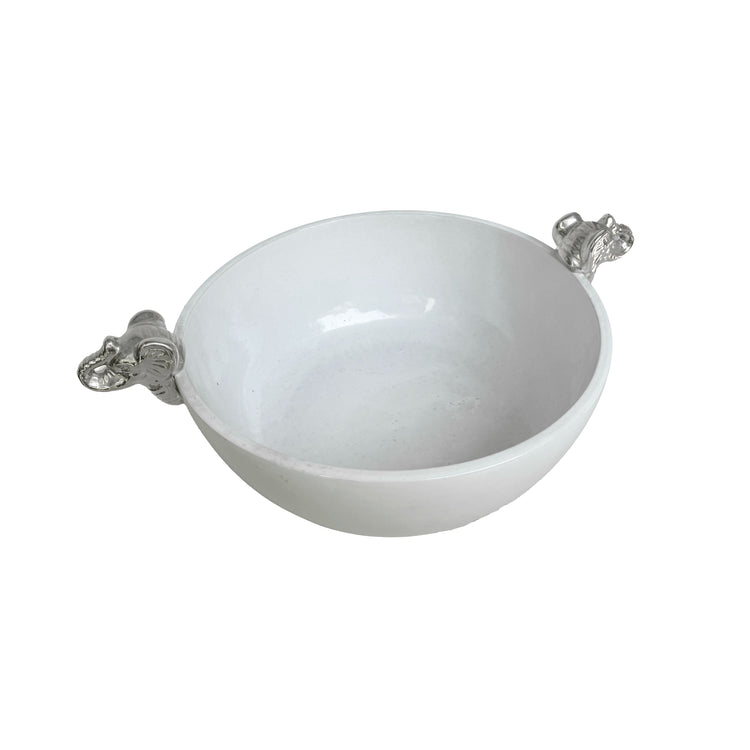 Sculptural Ceramic Bowl with Decorative Handles