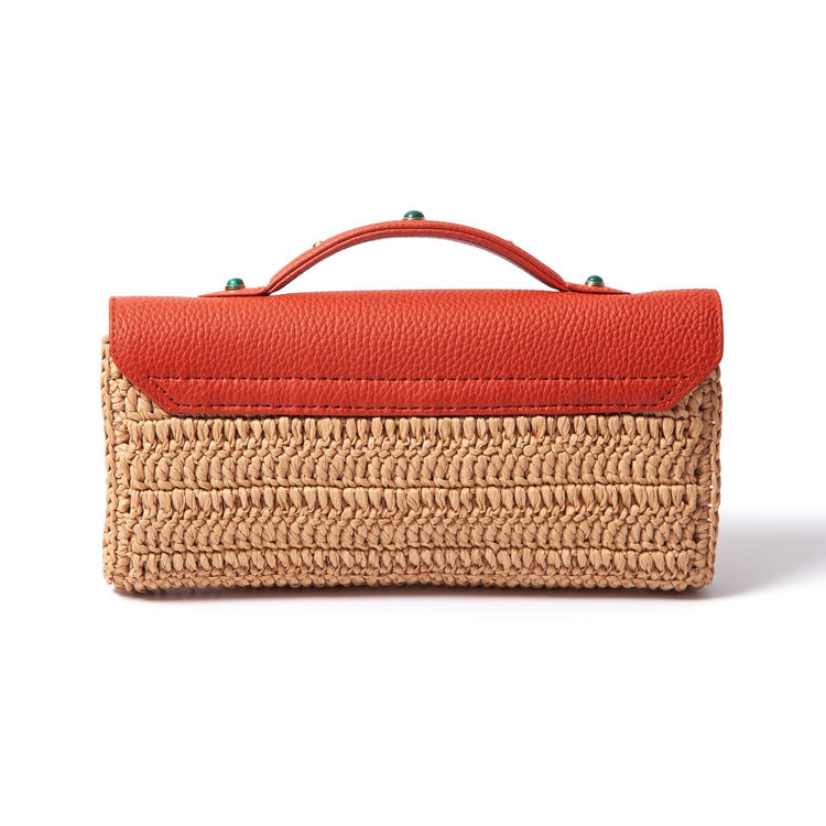 Gem-Set Raffia Envelope - Riviera Flair