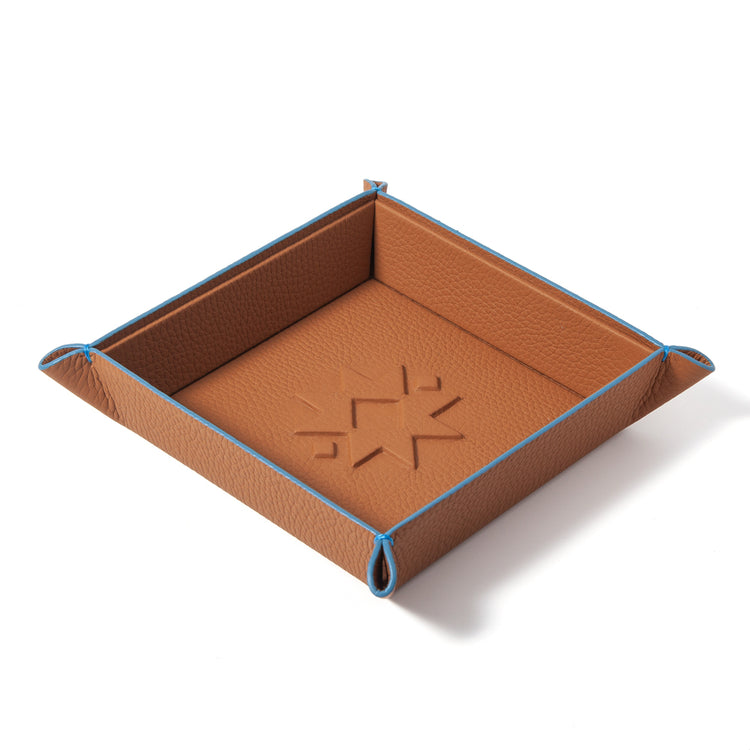 "Sunny" Embossed Leather Catchall Tray by Madame Malachite - Riviera Flair