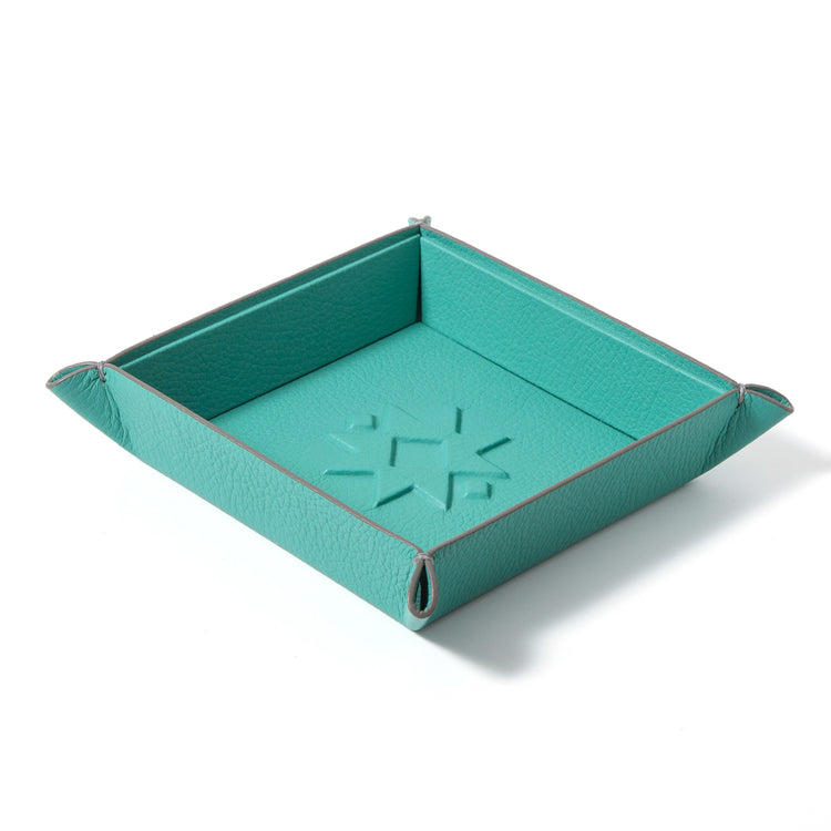 "Sunny" Embossed Leather Catchall Tray by Madame Malachite - Riviera Flair