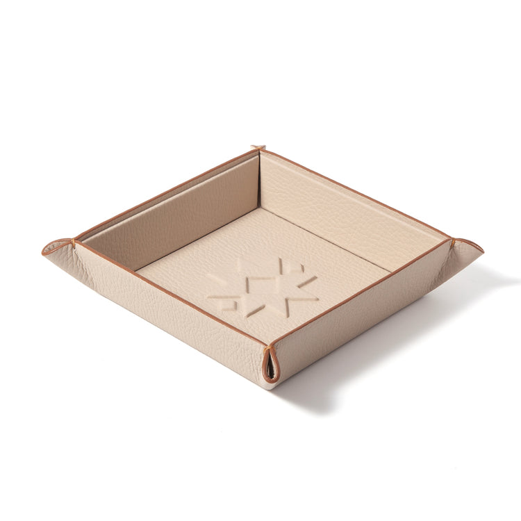 "Sunny" Embossed Leather Catchall Tray by Madame Malachite - Riviera Flair