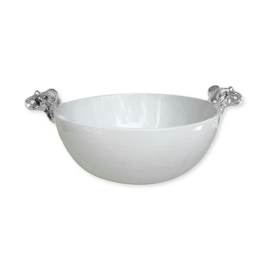 Sculptural Ceramic Bowl with Decorative Handles