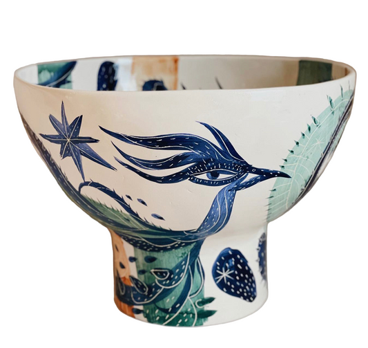 Fran Aniorte Large Bowl Blue ''Mediterraneo''