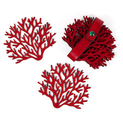 Curiosity Coasters – Coral | Set of 6 by Madame Malachite