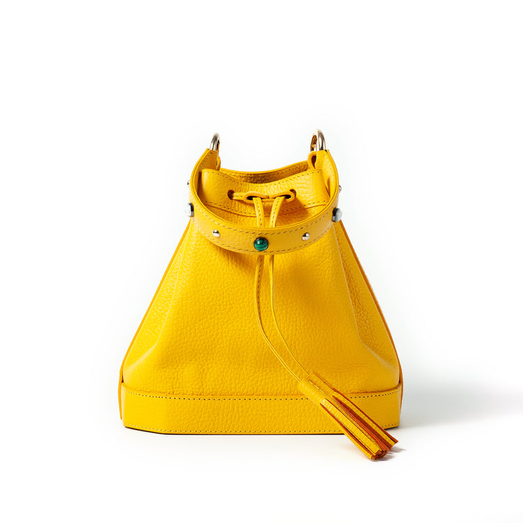 Gem-Set Bucket Bag Yellow - Riviera Flair