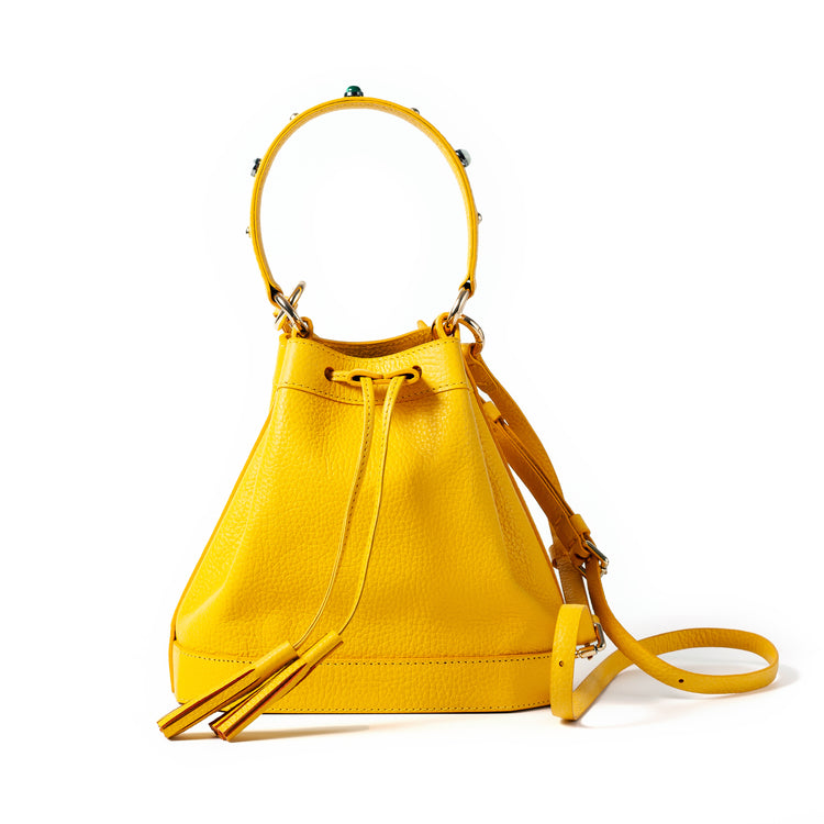 Gem-Set Bucket Bag Yellow - Riviera Flair