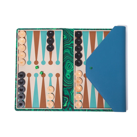 Envelope Travel Backgammon Blue - Riviera Flair