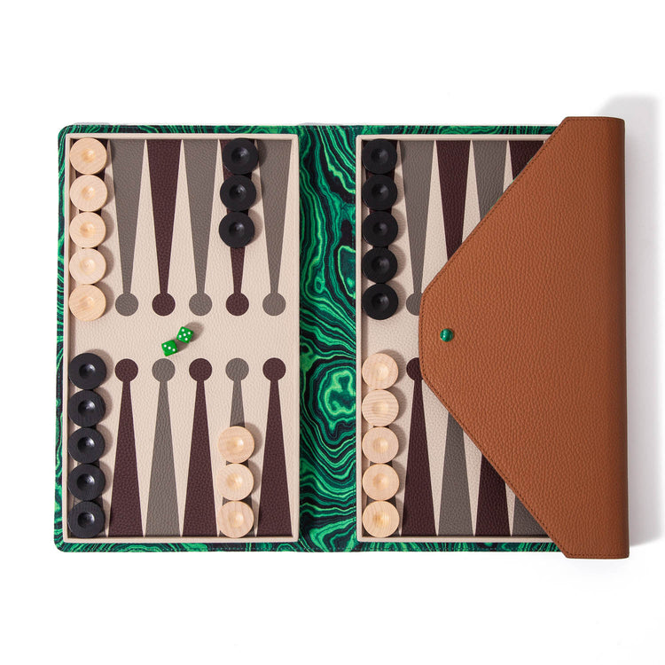 Envelope Travel Backgammon by Madame Malachite