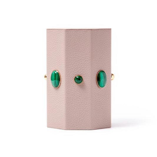 "Theo" Bibliothèque Bookends Jeweled by Madame Malachite