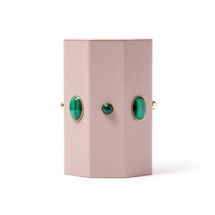 "Theo" Bibliothèque Bookends Jeweled by Madame Malachite