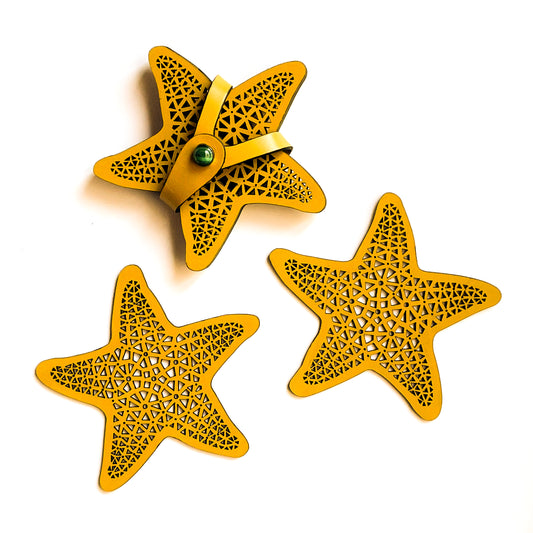 Curiosity Coasters – Starfish | Set of 6 by Madame Malachite