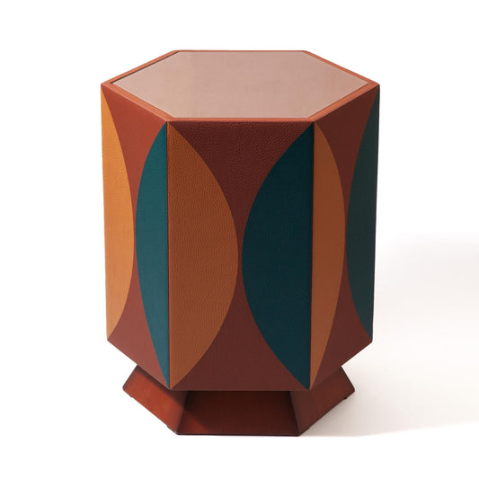 Bouclier Side Table by Madame Malachite